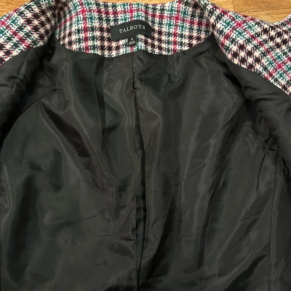 Talbots Plaid Jacket Size 4 Business Casual - Picture 5 of 9